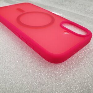 Magnetic Case for iPhone 16 6.1-Inch Magsafe compatible. Pink. Shockproof